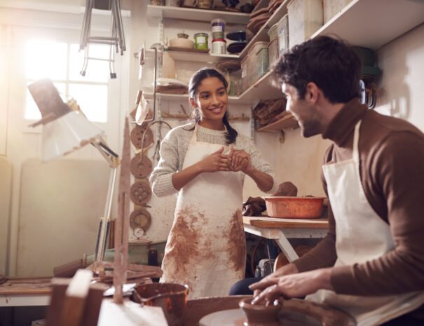 couple-running-bespoke-pottery-business-working-in-2023-11-27-05-24-16-utc